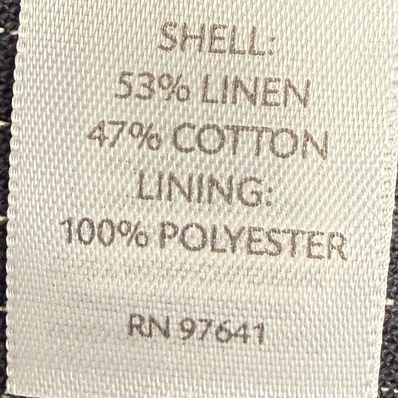 Women's J. JILL Pinstripe Linen Blend Jacket Blazer- Size M - Picture 10 of 11